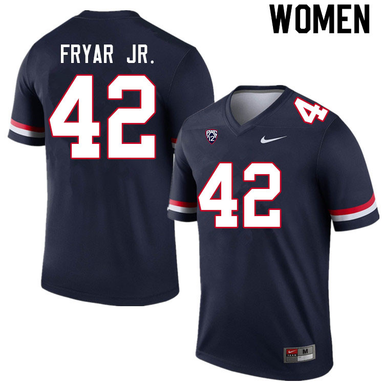 Women #42 DJ Fryar Jr. Arizona Wildcats College Football Jerseys Sale-Navy